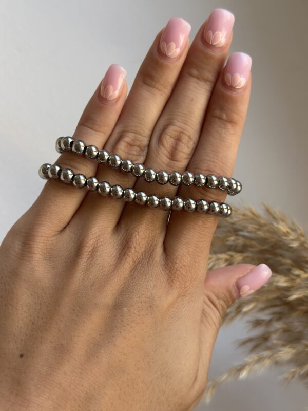Pulsera de Cuentitas Plateadas Classic - Imagen 5