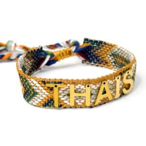 Brazalete HILO Marrón & Verde para personalizar