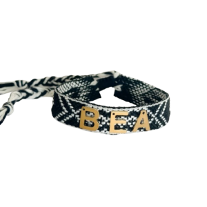 Brazalete HILO Fino Blanco y Negro para personalizar