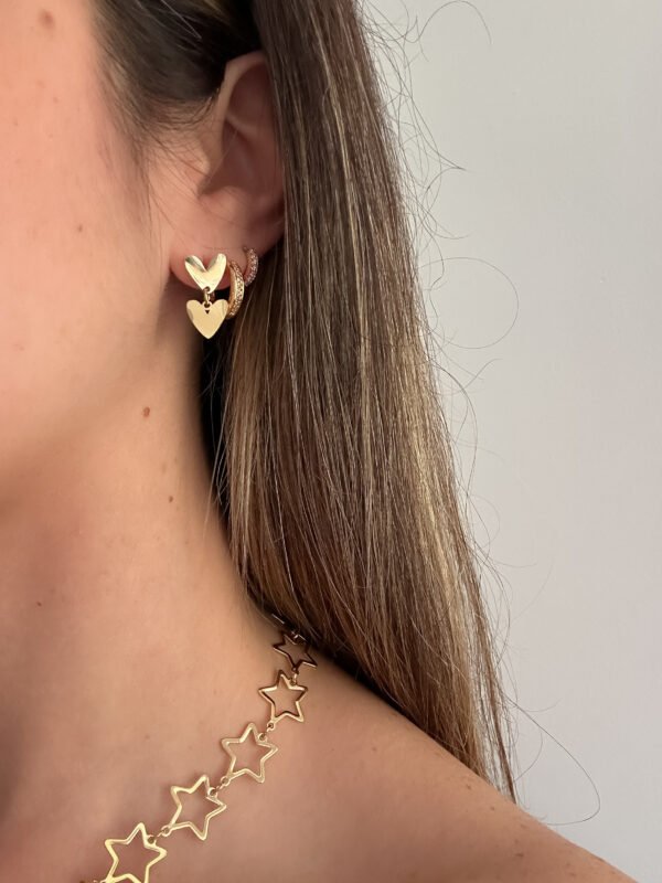 Pendientes Dos Corazones - Imagen 4