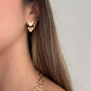 Pendientes Dos Corazones