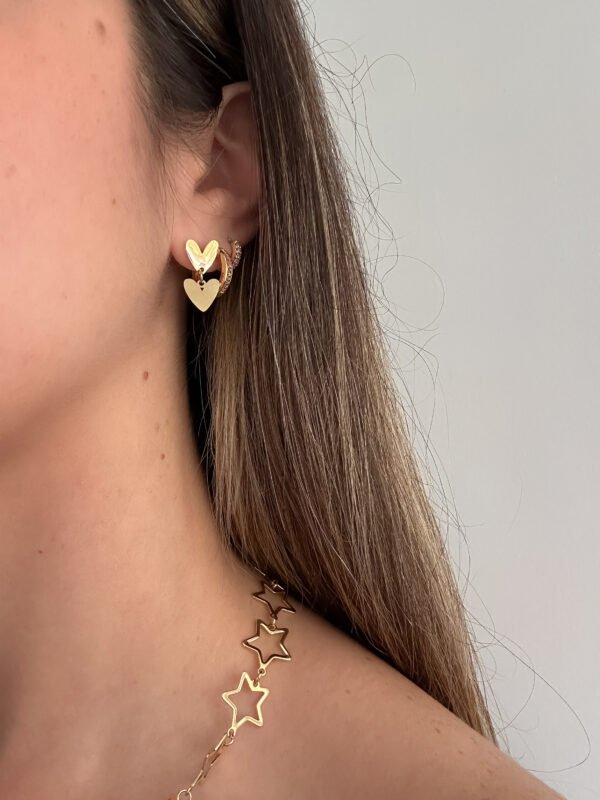 Pendientes Dos Corazones - Imagen 2