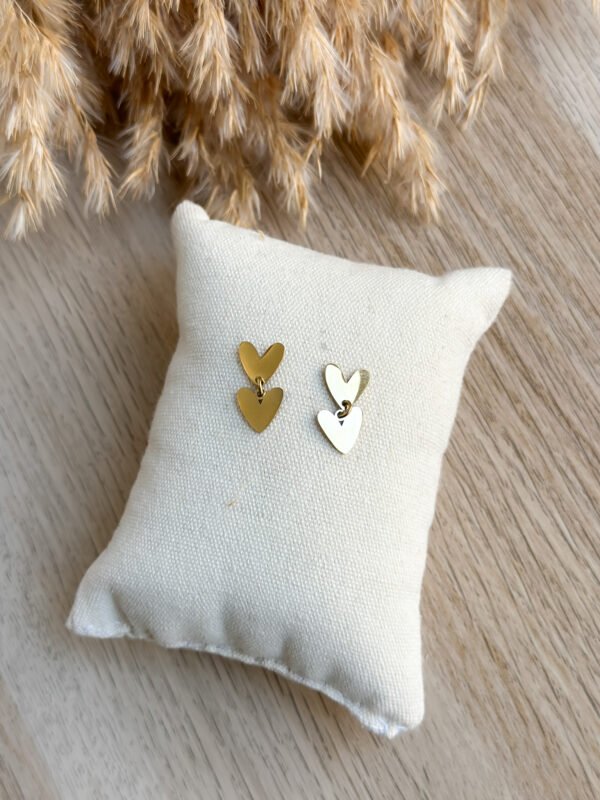 Pendientes Dos Corazones