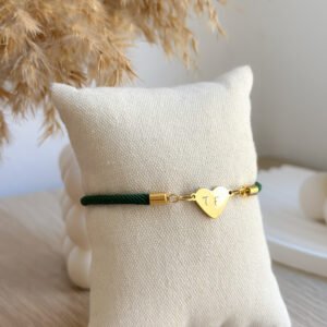 Pulsera Kai con corazón grabado a mano