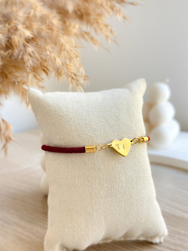 Pulsera Kai con corazón grabado a mano - Imagen 4