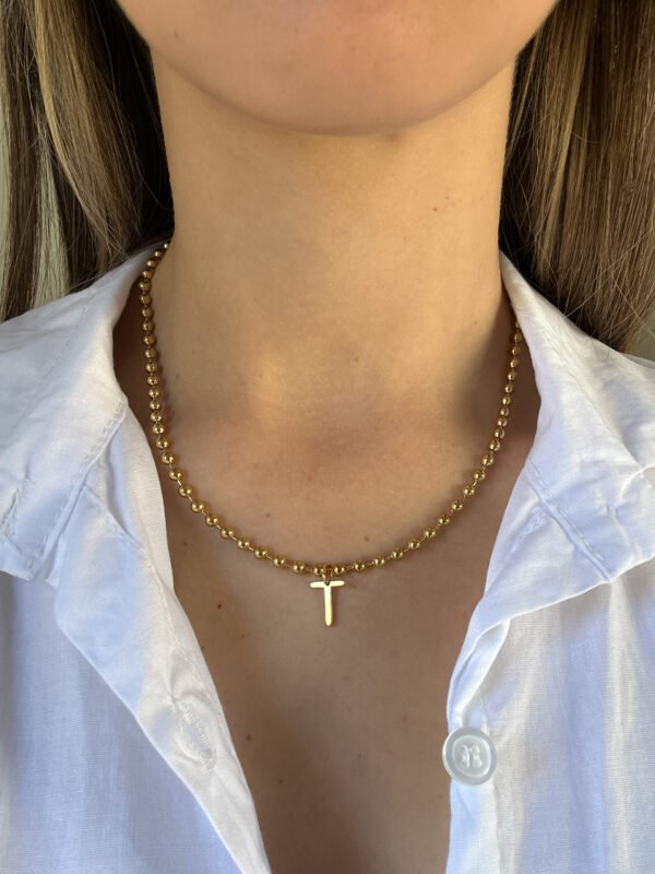 Collar Cuentitas con Inicial - Imagen 5