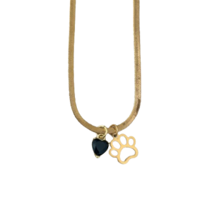 Collar de Huella con Corazón