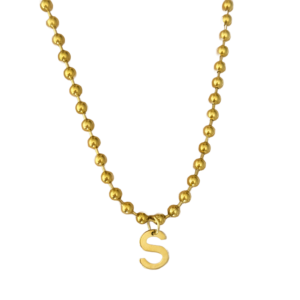 Collar Cuentitas con Inicial