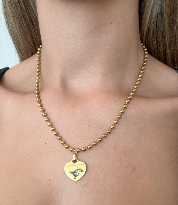 Collar Corazón Dorado con Retrato - Imagen 4