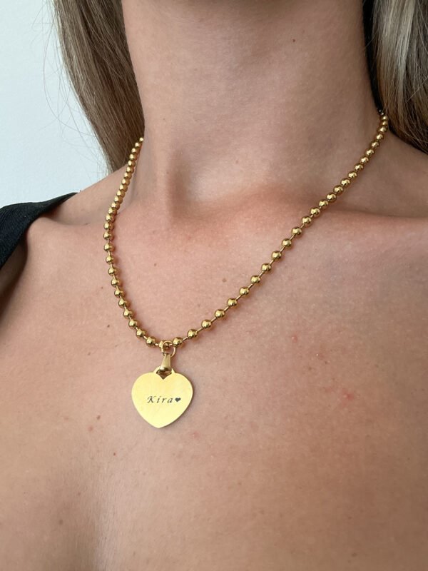 Collar Corazón con grabado laser - Imagen 4