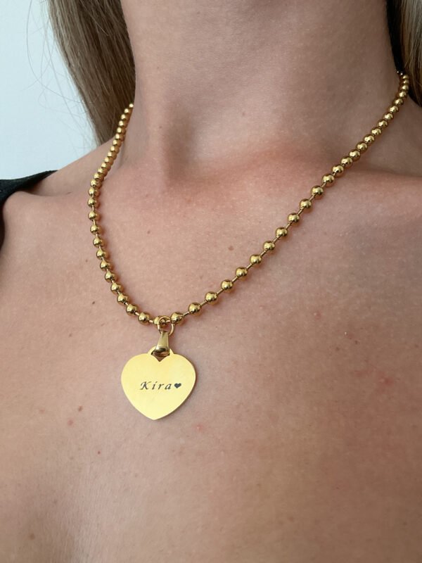Collar Corazón con grabado laser - Imagen 2