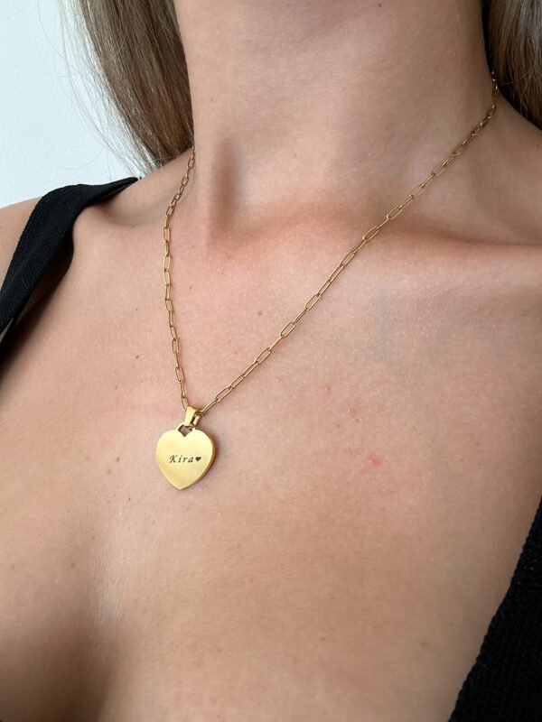 Collar Corazón con grabado laser - Imagen 3