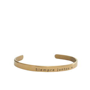 Pulsera Dorada - Grabado laser 6mm Ideal para chicos