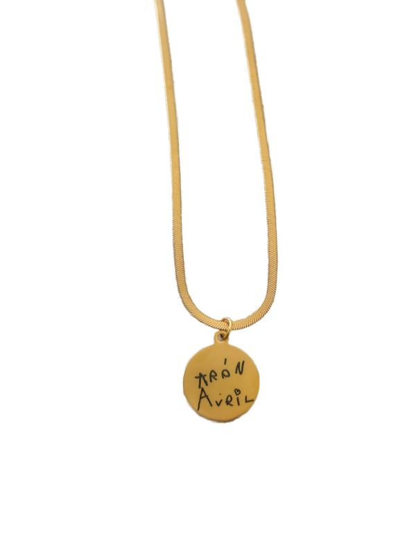 Collar Redondo grabado manuscrito