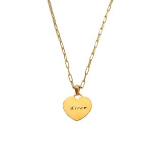 Collar Corazón con grabado laser
