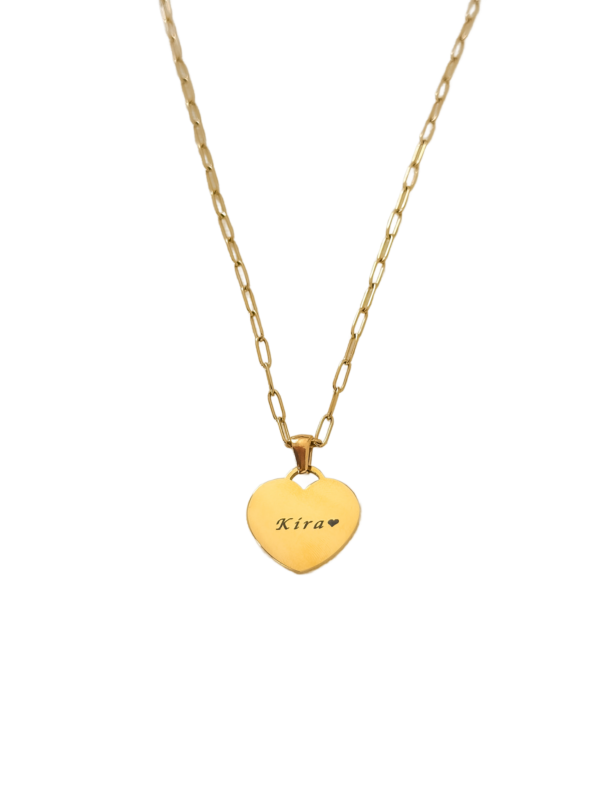 Collar Corazón con grabado laser
