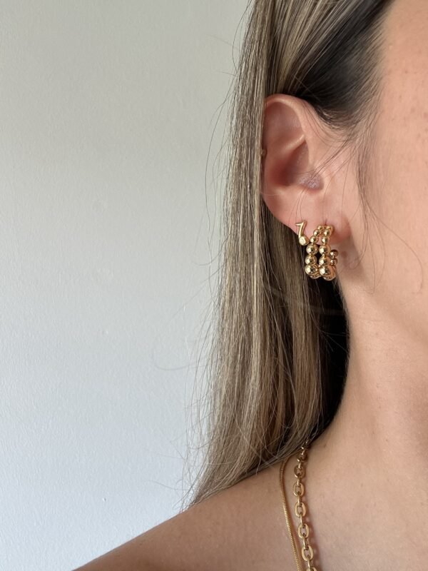 Aros de Cuentitas Doradas - Imagen 2