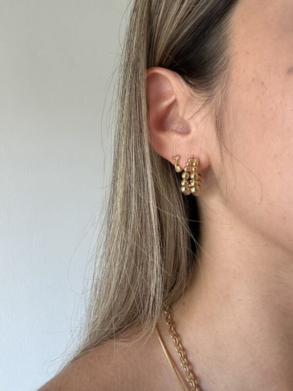 Aros de Cuentitas Doradas - Imagen 5