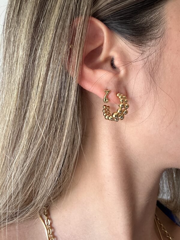 Aros de Cuentitas Doradas - Imagen 4