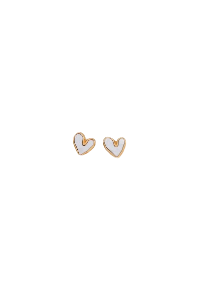 Pendientes Corazón Blanco