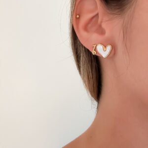 Pendientes Corazón Blanco