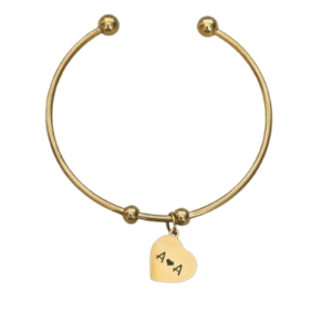 Pulsera con corazón grabado a láser