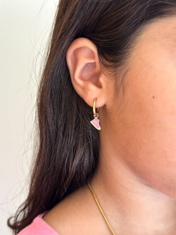 Pendientes Converse Rosa para niñas - Imagen 2