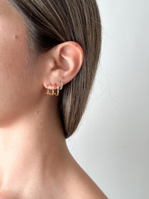 Pendientes Triple Aro - Imagen 3