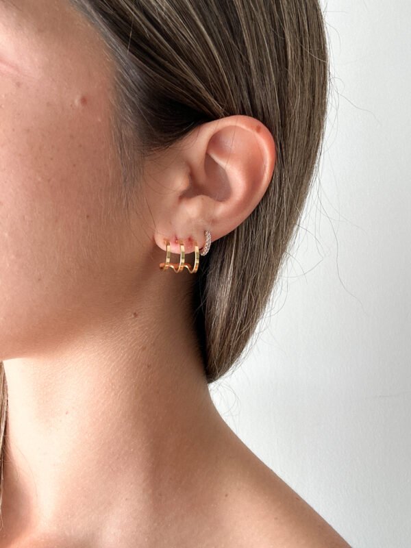 Pendientes Triple Aro - Imagen 2
