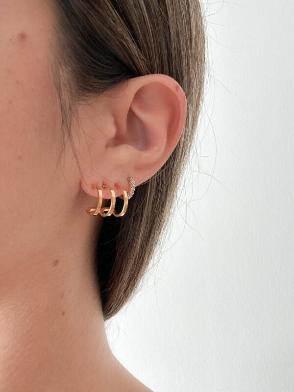 Pendientes Triple Aro - Imagen 4