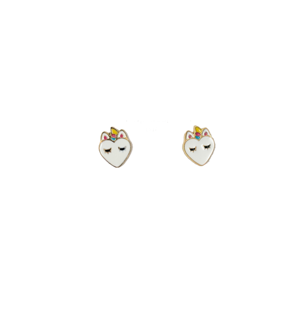 Pendientes Unicornio Corazón para niñas