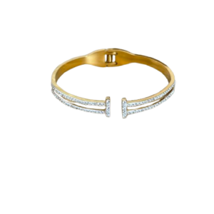 Pulsera blanca con brillos
