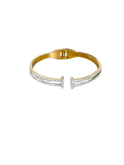 Pulsera blanca con brillos