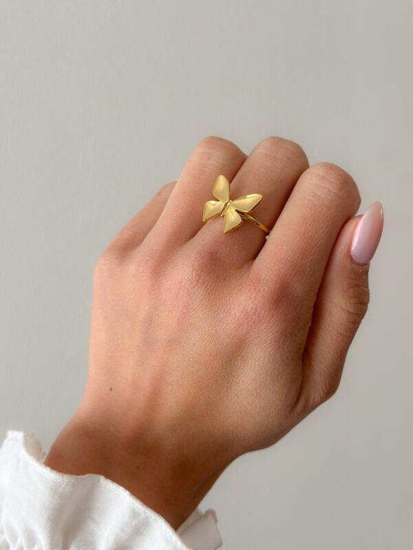 Anillo Mariposa Dorada - Imagen 4