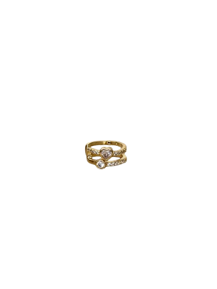 Earcuff corazon con brillos