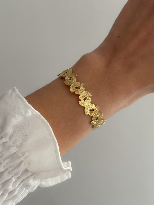 Pulsera mariposas doradas - Imagen 2