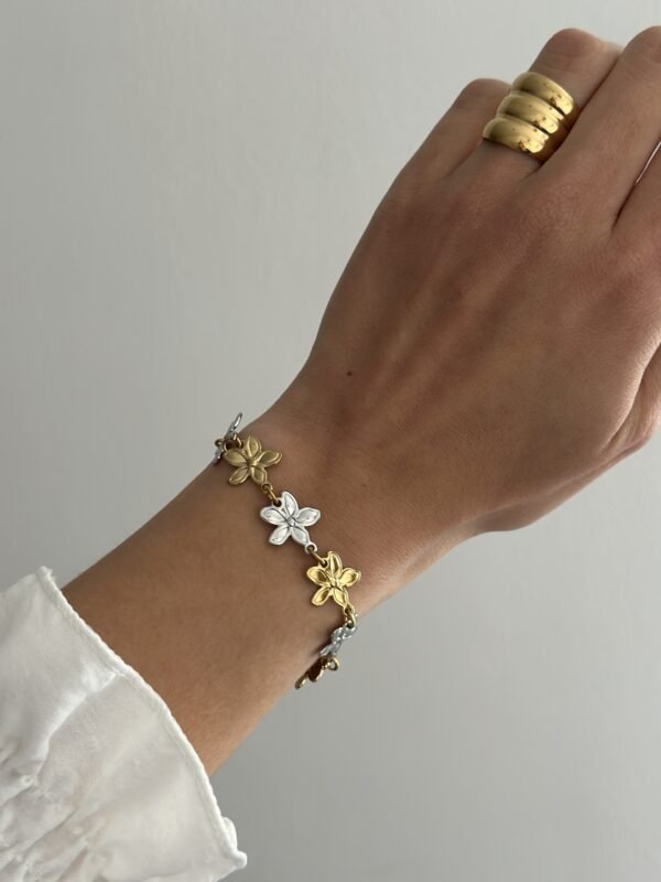 Pulsera flores bicolor - Imagen 5