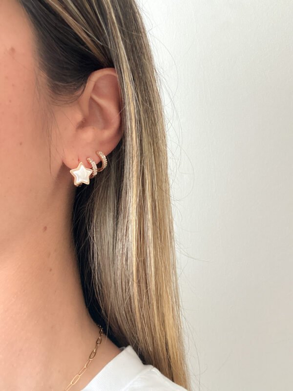 Pendientes Estrellas blancas - Imagen 3
