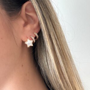Pendientes Estrellas blancas