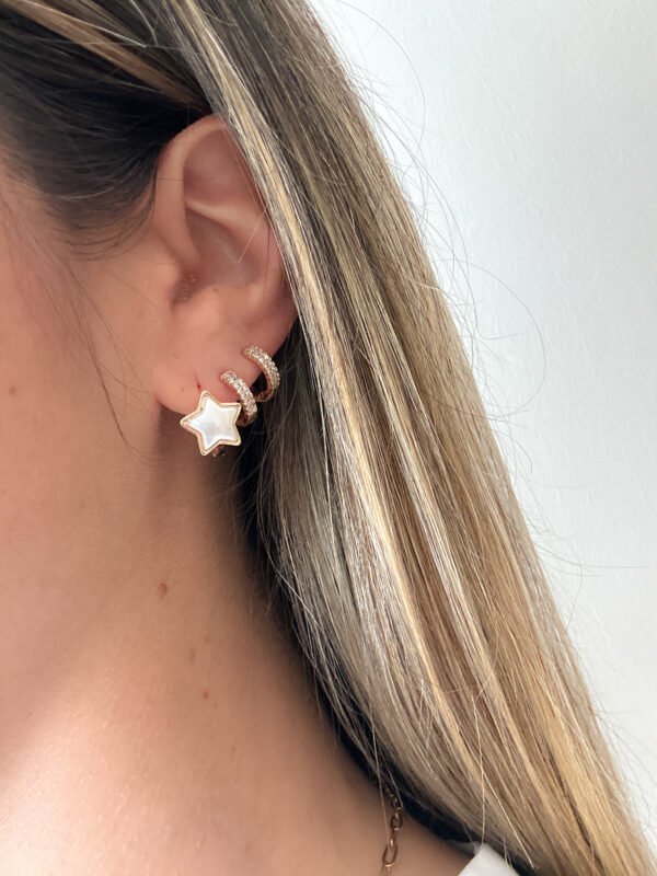 Pendientes Estrellas blancas - Imagen 2