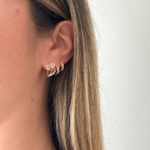 Pendientes Tulipanes corazón
