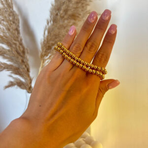 Pulsera de Cuentitas Doradas Classic 5mm
