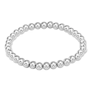 Pulsera de Cuentitas Plateadas Classic 5mm