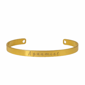 Pulsera Dorada - Grabada a mano 5mm - Mujer