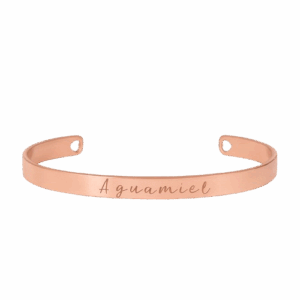 Pulsera Oro Rosa - Grabada a mano 5mm - Mujer