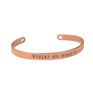 Pulsera Oro Rosa - 5mm Grabado Laser - Mujer