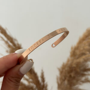 Pulsera personalizada oro rosa - Grabada a mano - Mujer