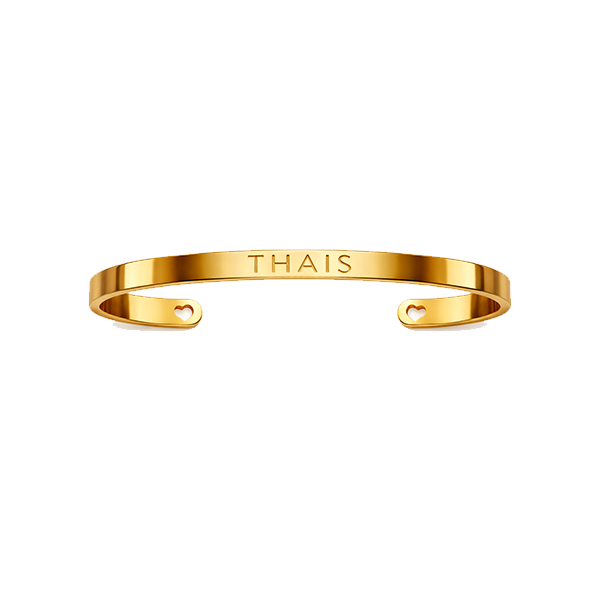 Pulsera rigida personalizada Dorada - Mujer