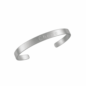 Pulsera Plateada - Grabada a mano 6mm - Hombre