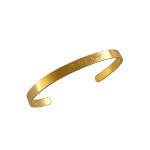 Pulsera Dorada - Grabada a mano 6mm - Hombre